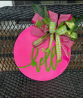 Pink & Green Door Hanger