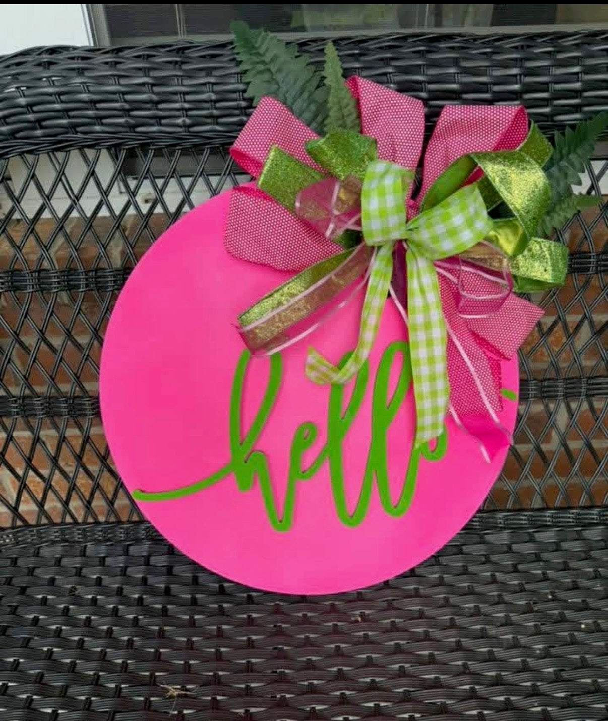 Pink & Green Door Hanger