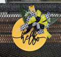 Black & Yellow Grateful Door Hanger
